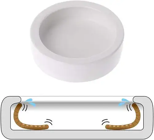 כלי מזון קרמיקה לזוחלים מונע בריחה