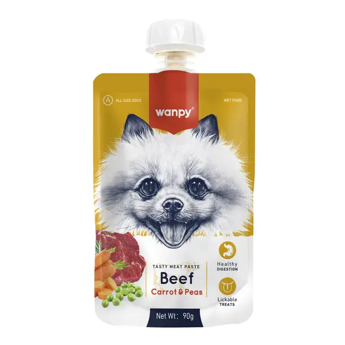 וונפי פאוץ' מוס בשר בקר אפונה וגזר 90 גרם