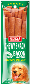 סליקי חטיף לכלב רצועות בייקון 50 גרם